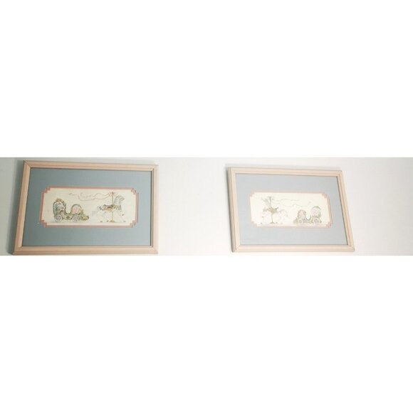Art Prints Vintage Judy F  Faucher Carousel Horse Carriage Prints  1990 Signed - Picture 13 of 16